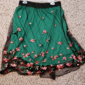 Embroidered lola skirt